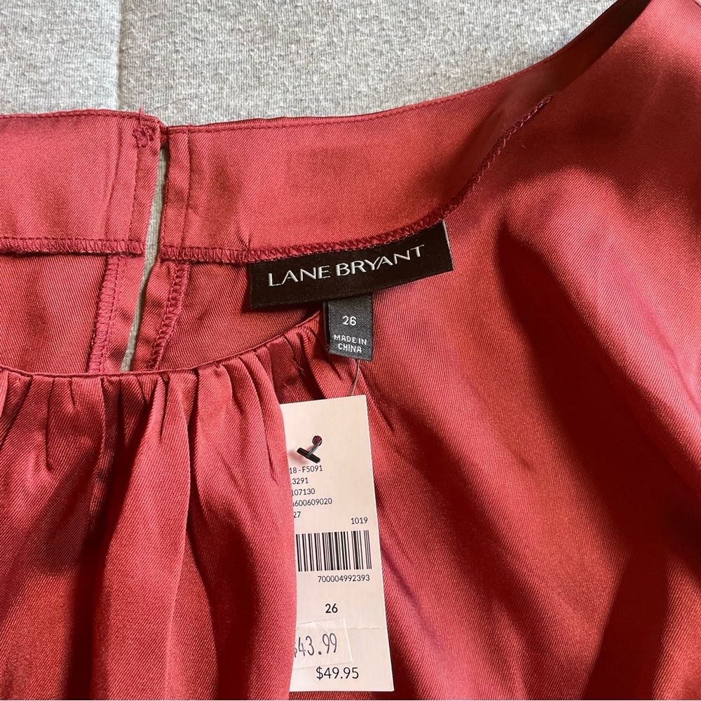 NWT‎ Lane Bryant Rich Burgundy Blouse - Picture 2 of 5